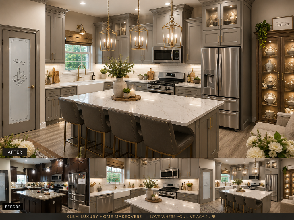 Claire Kitchen gallery card — Before, Refresh and Signature makeover