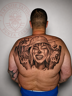 Realismo B&N - Paradise Tattoo Punta Cana