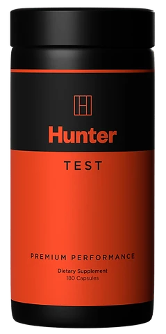 Hunter Test bottle — premium male performance supplement