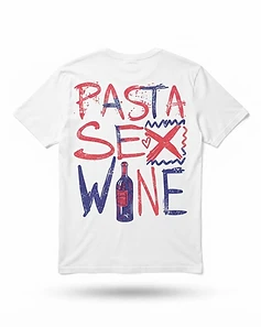 Camiseta LUCCA branca — estampa nas costas em fundo branco