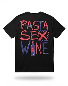 Camiseta LUCCA preta — estampa nas costas em fundo branco