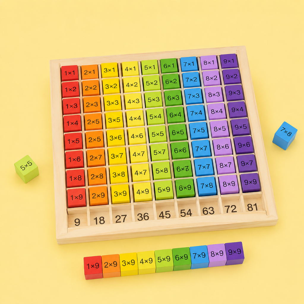 Tabuleiro de Multiplicação em Madeira
