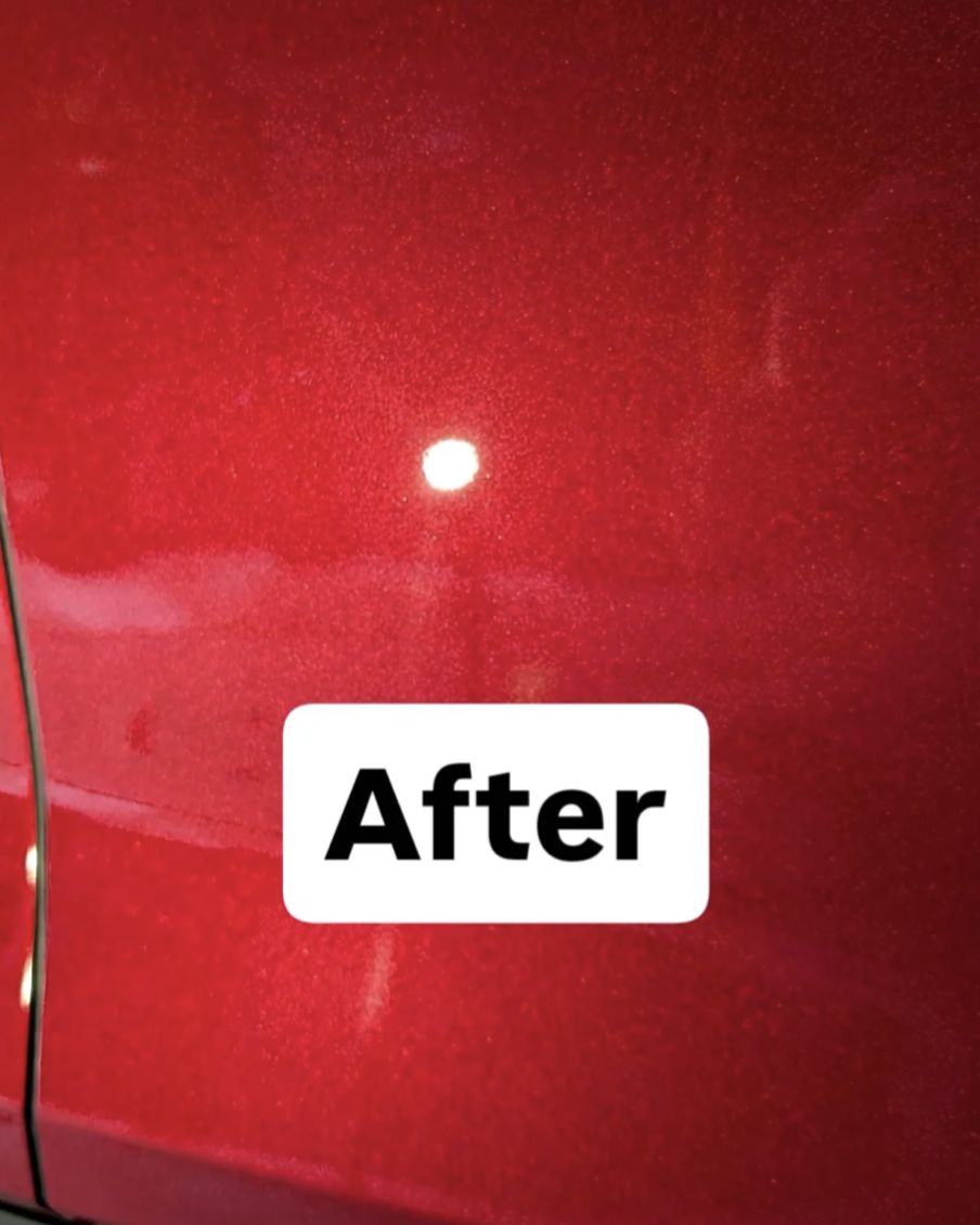 Flawless red paint — after correction