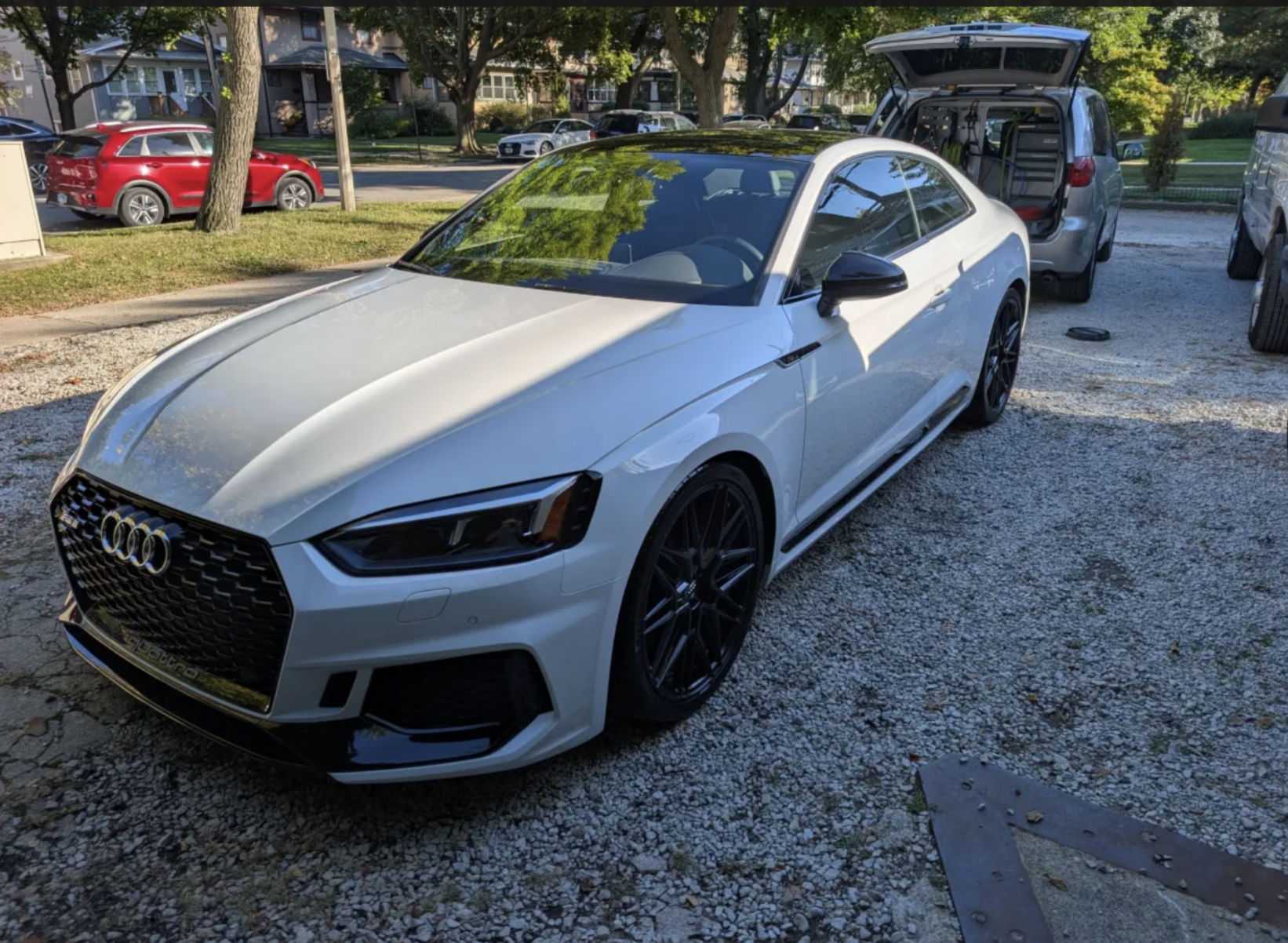 White Audi RS5 — paint decontamination and detail