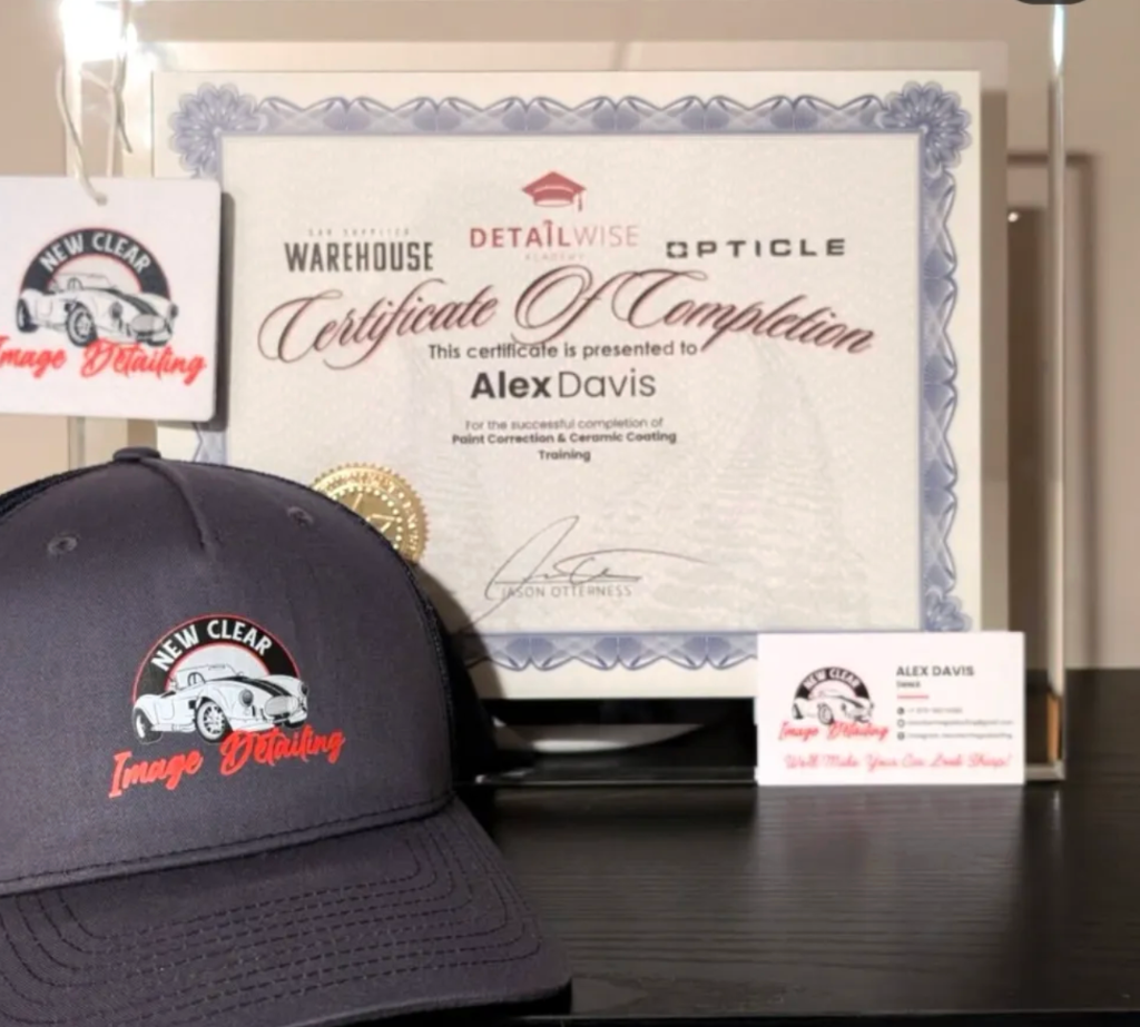 Certificate of Completion - Paint Correction & Ceramic Coating Training