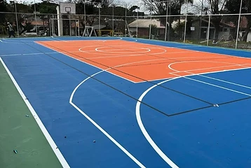 Pintura de quadra esportiva e piso executada pela Sul Brasil