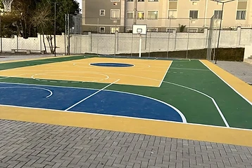 Pintura de quadra esportiva e piso executada pela Sul Brasil