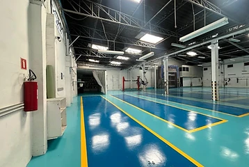 Pintura de quadra esportiva e piso executada pela Sul Brasil