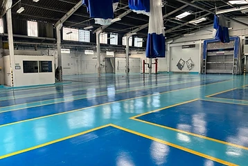 Pintura de quadra esportiva e piso executada pela Sul Brasil