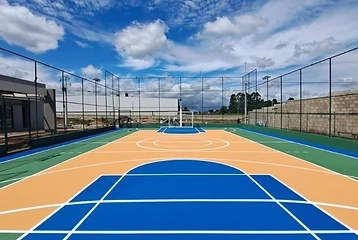 Pintura de quadra esportiva e piso executada pela Sul Brasil