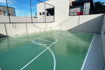 Pintura de quadra esportiva e piso executada pela Sul Brasil