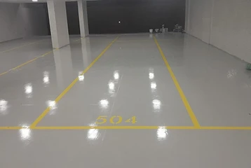 Pintura de quadra esportiva e piso executada pela Sul Brasil
