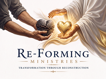 Re-Forming Ministries logo illustrating transformation through reconstruction