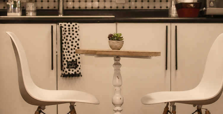 A bistro break area in the ElmWorks meeting space