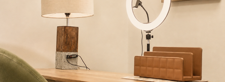Bright ElmWorks private office with desk and seating