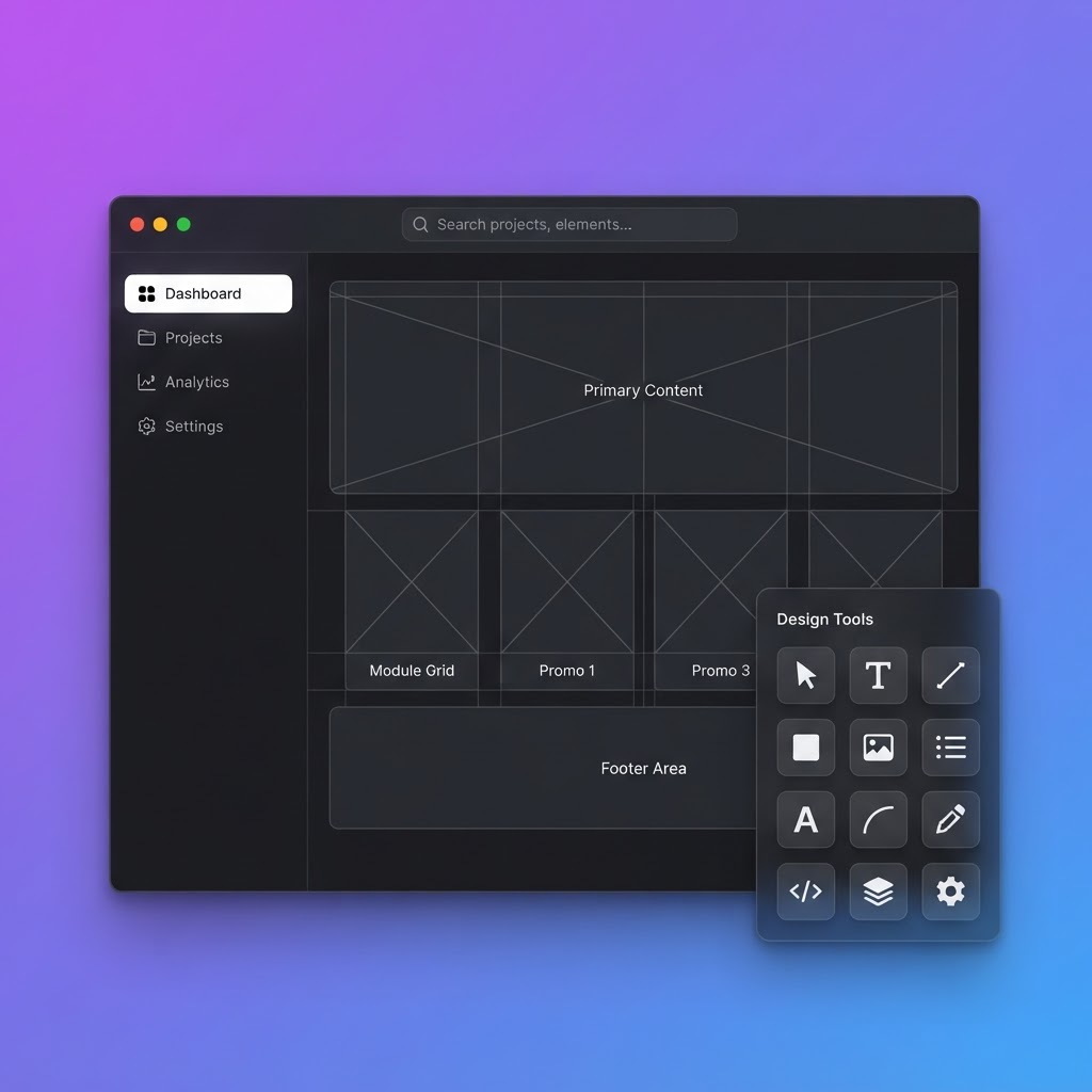 WEBSOS design editor preview
