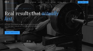 Erin H Fitness — Homepage hero section
