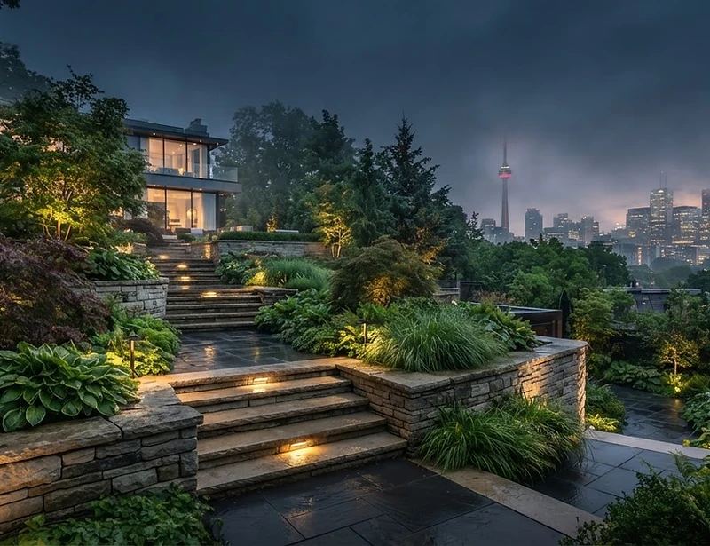 Luxury Toronto landscape at twilight