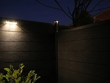 Charcoal Composite Fence with Integrated LED Lighting — photo 2