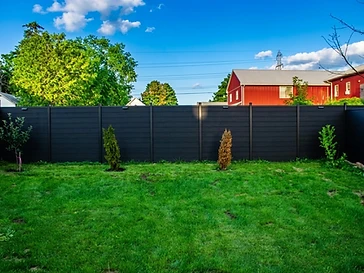 Charcoal Composite Fence with Integrated LED Lighting — photo 7