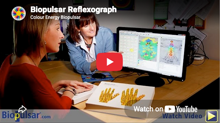 Biopulsar aura machine and biofeedback imaging system in action