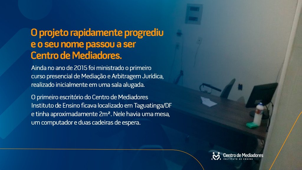 O projeto rapidamente progrediu (2015)