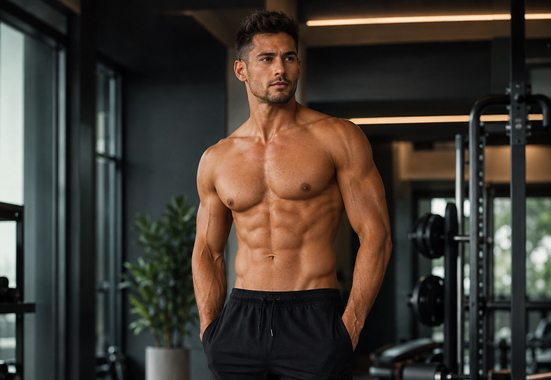 Confident, healthy man in morning light