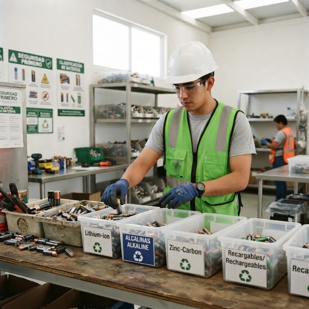Recepción de tarjetas y baterías