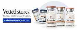 Research vials from vetted suppliers