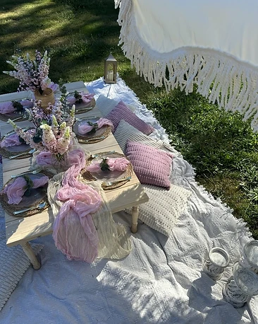 Pink Cushions & Table