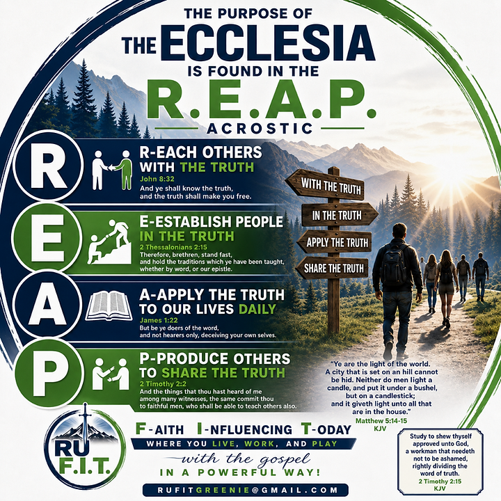 The Purpose of the Ecclesia is found in the R.E.A.P. Acrostic