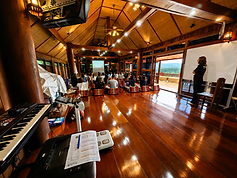 A warm Lanna-style meeting and activity space with natural views, ideal for workshops, retreats, and meaningful group gatherings.
