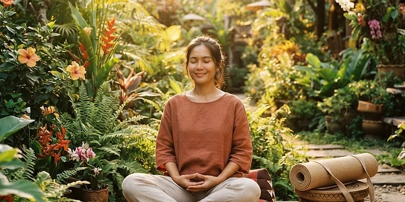 Wellness retreat setting