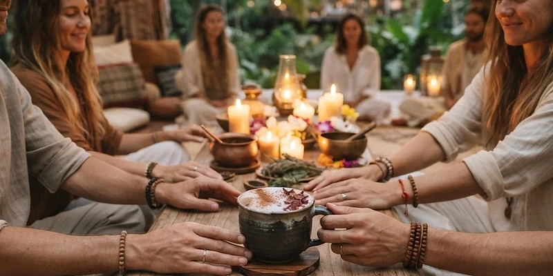 Cacao ceremony gathering