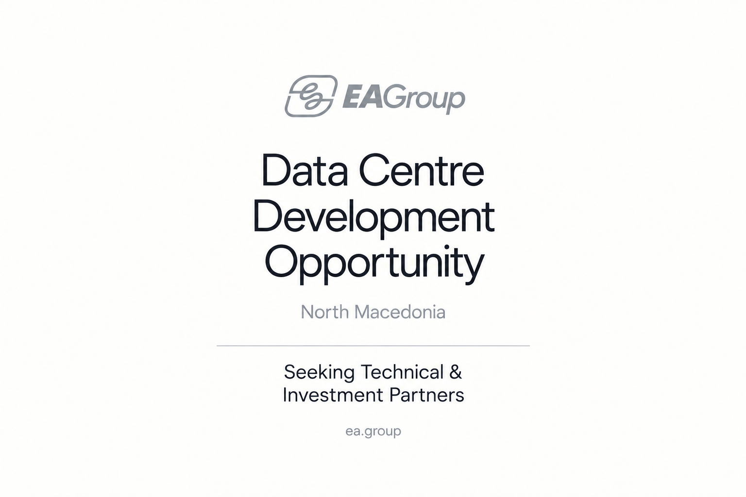 EA Group Seeks Data Centre Development and Investment Partners for a Site in North Macedonia
