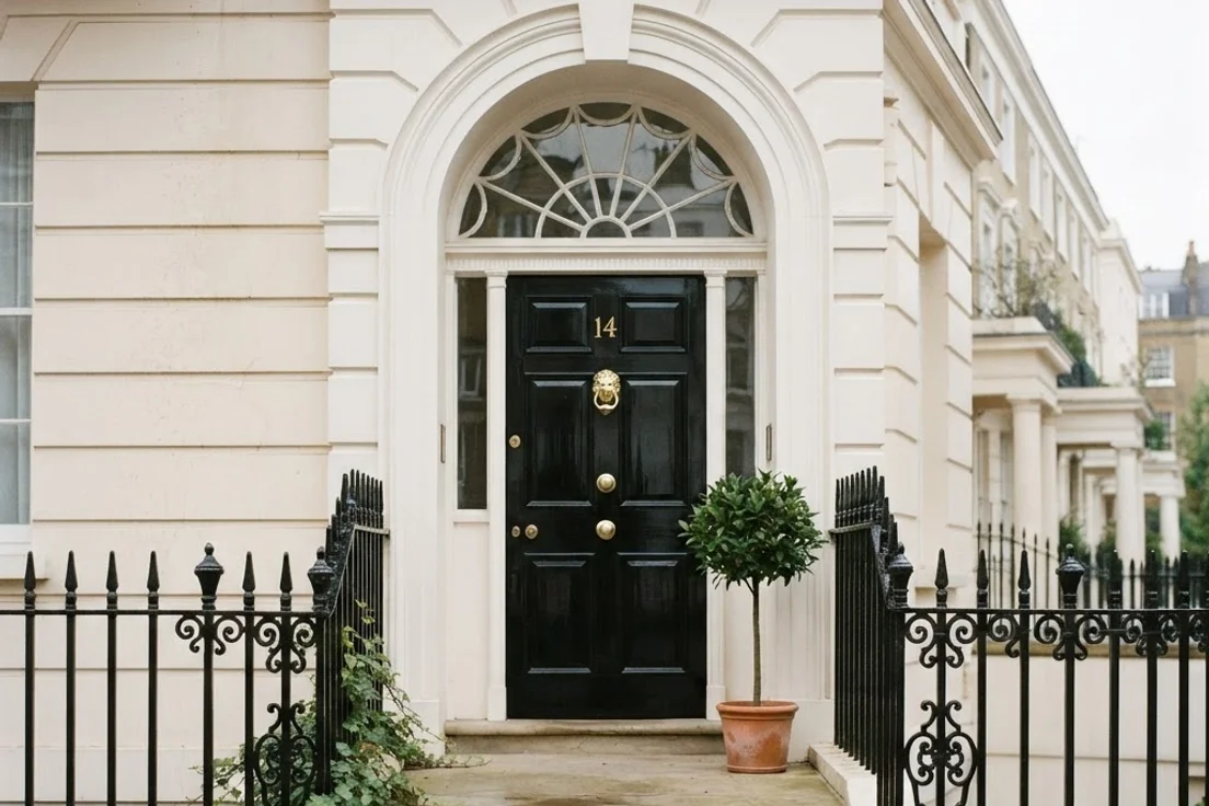A Georgian London townhouse entrance