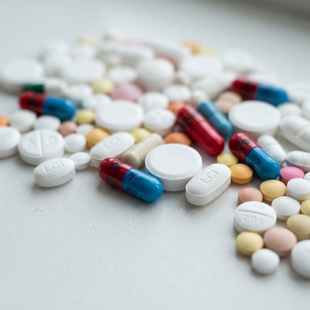 Comprimidos e cápsulas de medicamentos para alívio da dor
