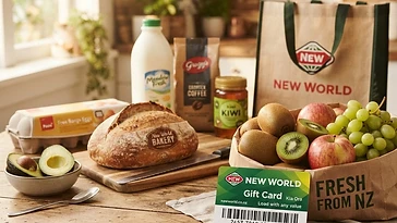 New World Voucher Giveaway Entry into a draw for a $500 New World supermarket voucher