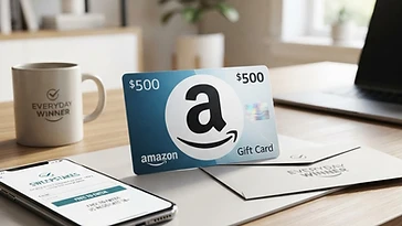 Everyday Winner - Entry into a sweepstakes for a chance to win a $500 Amazon gift card