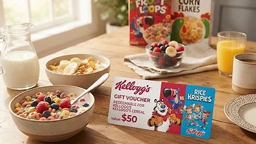 Kellogg's Voucher Giveaway Entry into a draw for a $200 Kellogg's voucher