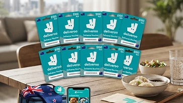 Deliveroo - Entry into a draw to win one of 10 $100 Deliveroo vouchers