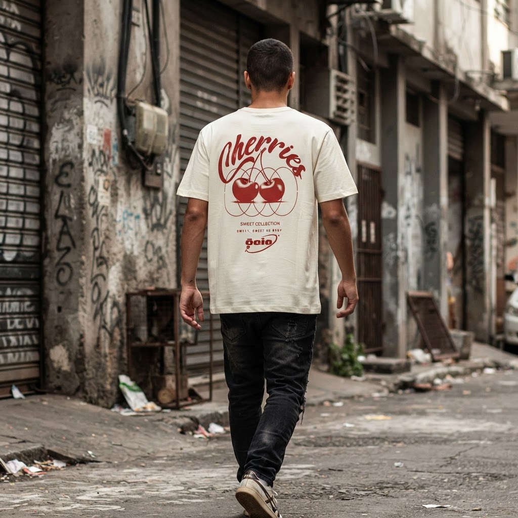 T-Shirt Cherries — Off-White