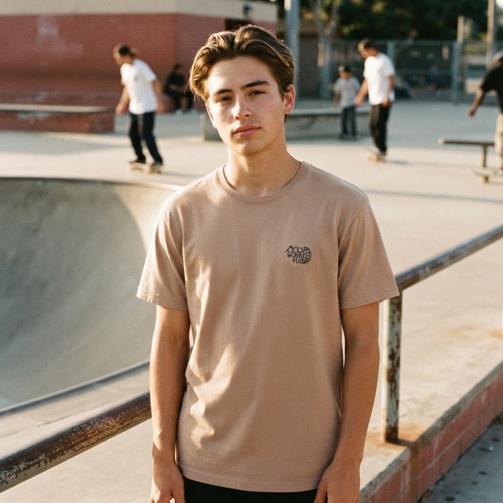 T-Shirt Ócio Worldwide — Bege
