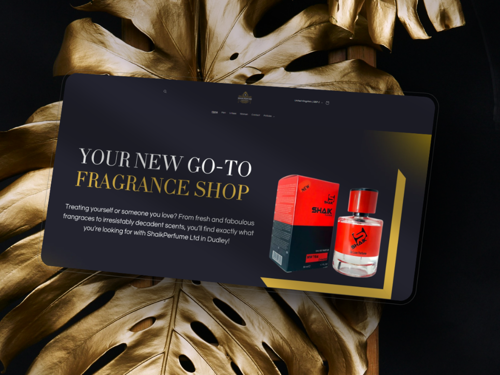 Shaik Perfume website design