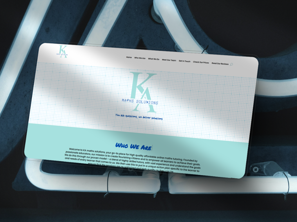 KA Maths Solution website design