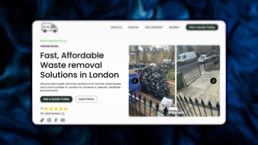 RicaRise website design