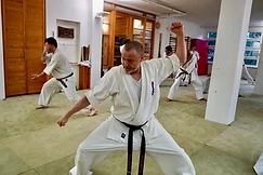 Adult Kyokushin Karate group at Shinzen Dojo Berlin