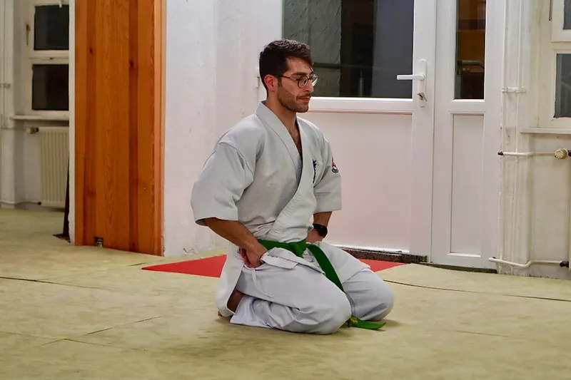 Karateka in Seiza at Shinzen Dojo Berlin