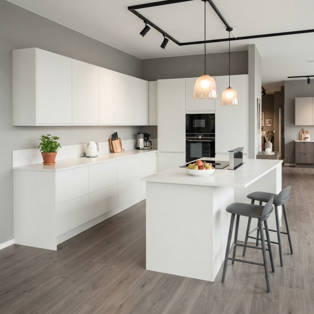 Contemporary frameless door kitchen cabinetry