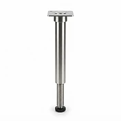 Adjustable Counter-Height Table Legs - Brushed Steel